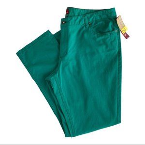 MERONA Women's Green Stretch Twill Pants, 16